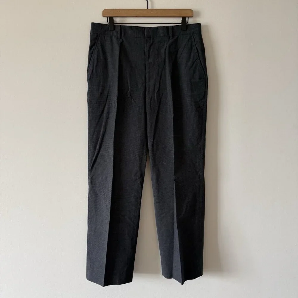Banana Republic Dress Pants Mens 33X30 Gray 100% Cotton Modern Fit‎ Office Event